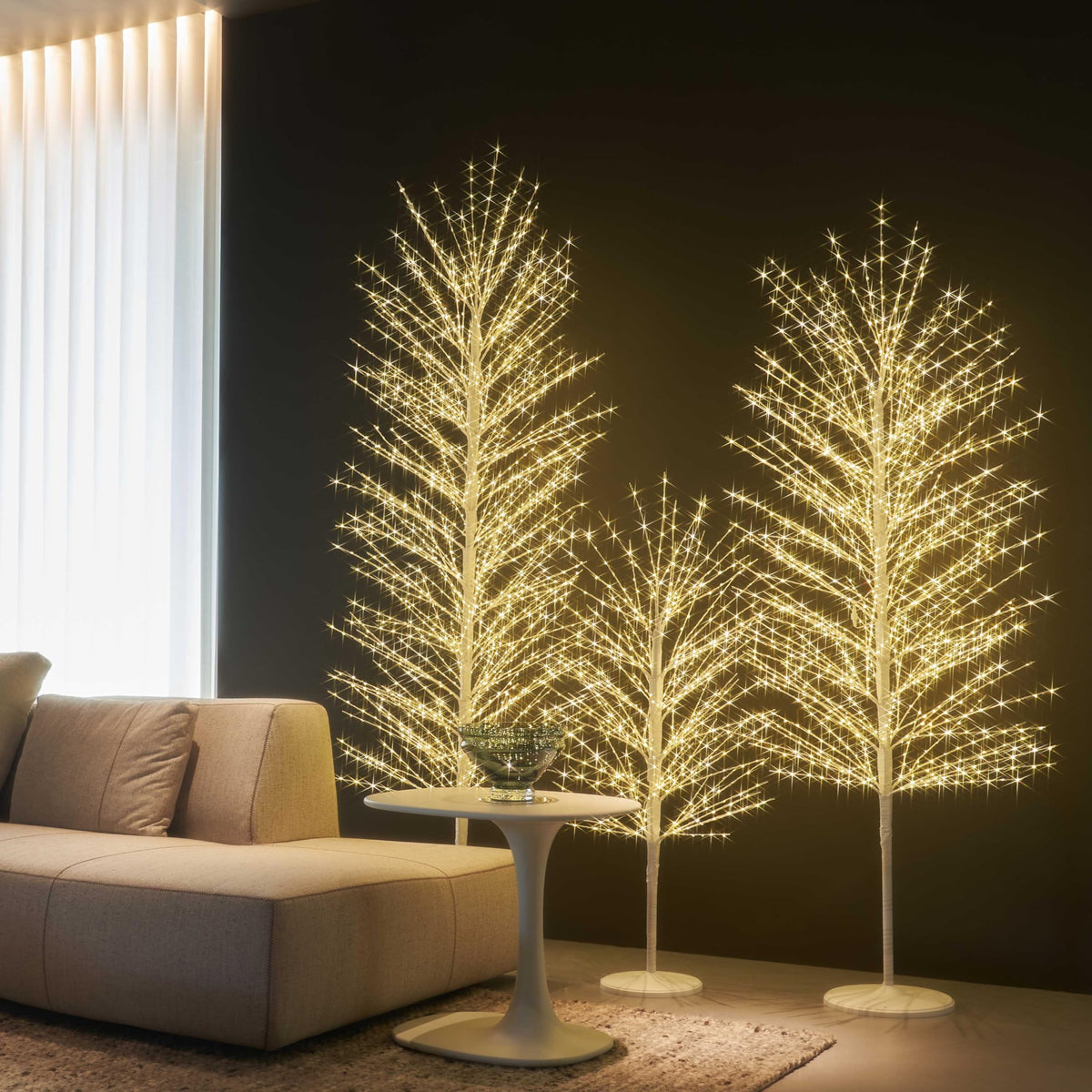 Hairui Lighted White Tree with 576L Warm White Fairy Lights 4FT, Twig Tree with Lights for Indoor Outdoor Home Thanksgiving Christmas Winter Holidays Party Decoration
