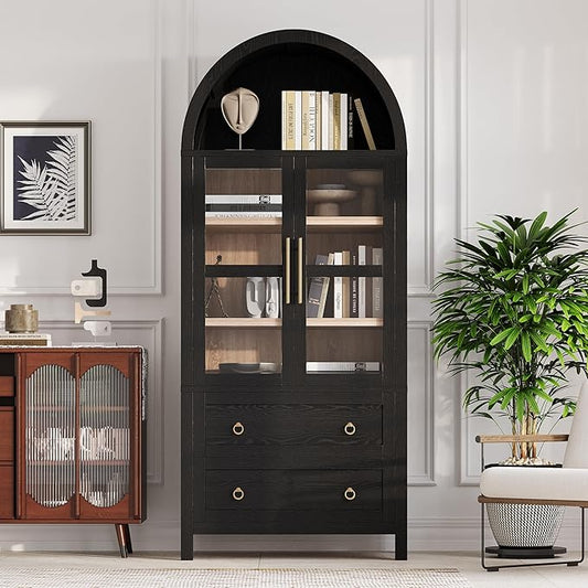 71" Arched Storage Cabinets