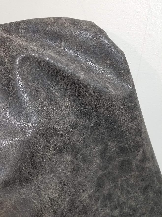 NAT Leathers | Crazy Horse Faux Leather Upholstery Fabric Leather by The Yard