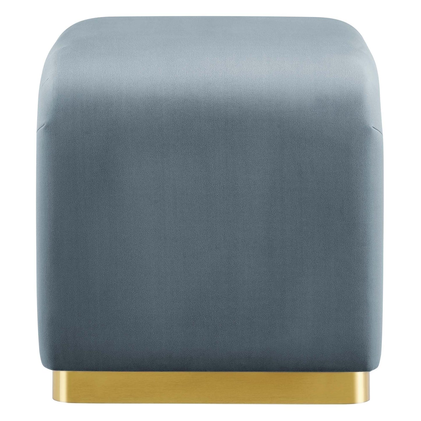 Modway EEI-6733-BRA-CAB Koda Performance Velvet Waterfall Stool, Brass Cadet Blue