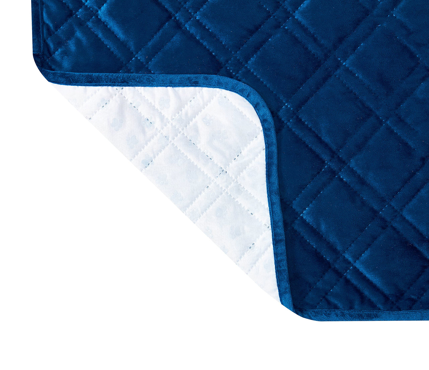 Brilliant Sunshine Premium Calming Dog Bed Mat, Silky Velvet, Removable Washable Cover, Cushion Protector and Couch Covers for Dogs, Pets, Cats, Medium, Dark Blue
