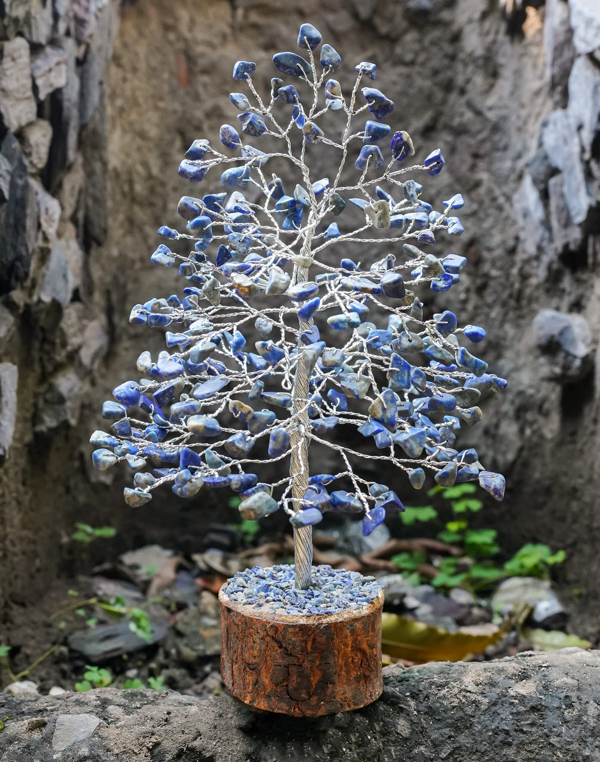 Crocon® Lapis Lazuli Healing Crystals Tree Bonsai Desk Decor for Women Blue Room & Office Decor Spiritual Gift Meditation Crystals Home Decor Cute House Warming Gifts for Men Dad Birthday Him, 10"
