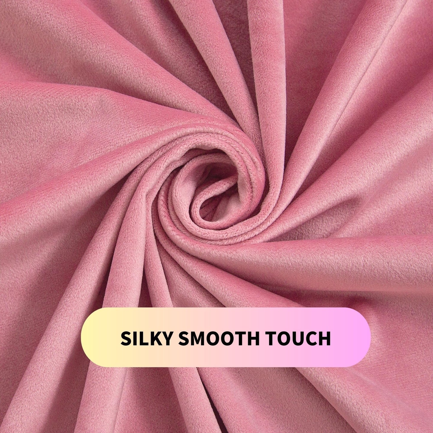 Aljctns Blush Pink Velvet Curtains 90 inches Long Luxury Room Darkening for Bedroom Living Room,Thermal Insulated Super Soft Window Drapes Rod Pocket & Back Tab, W52 x L90,Set of 2 Panels