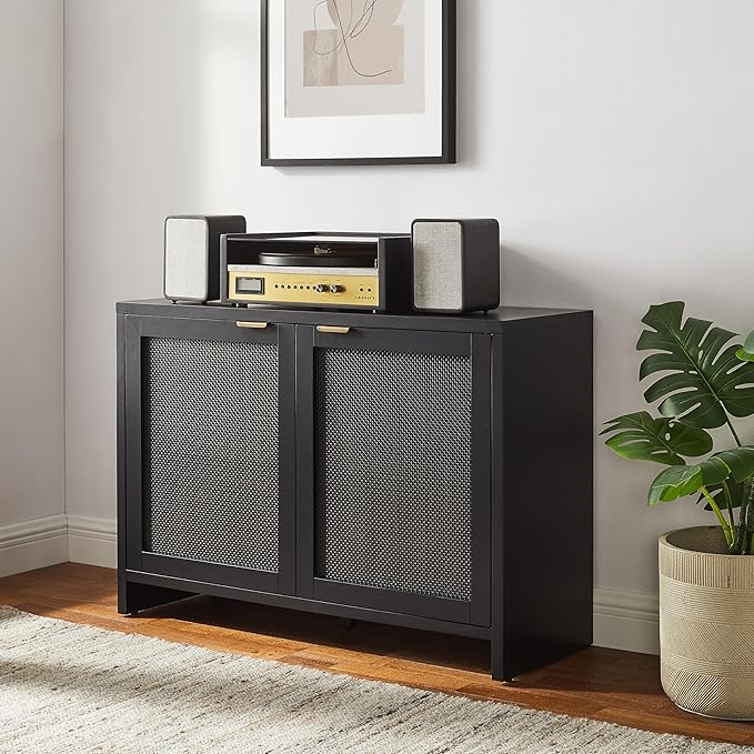 Crosley Furniture Kenji Media Console, Record Player Stand