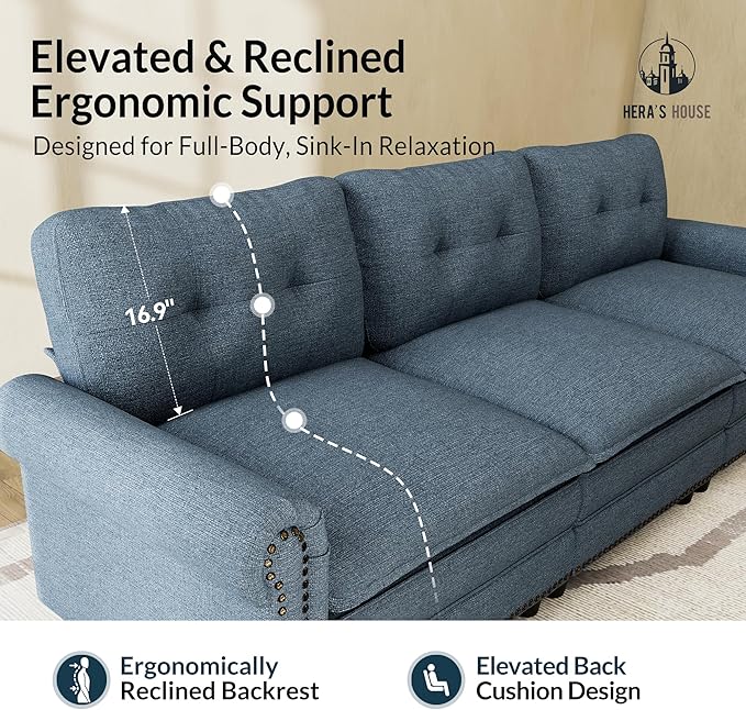 HERA'S HOUSE 2 Pieces Modular Sectional Sofa Sets, Oversized Couch Set