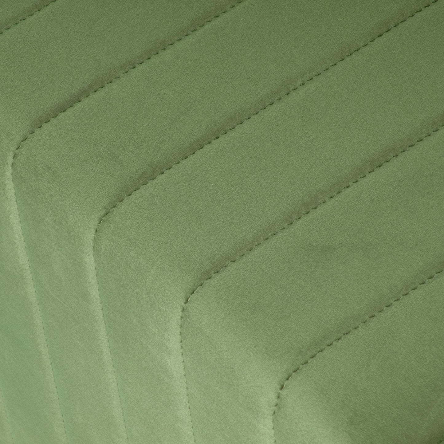 HomePop 19" Modern Channel Tufted Velvet Ottoman - Green