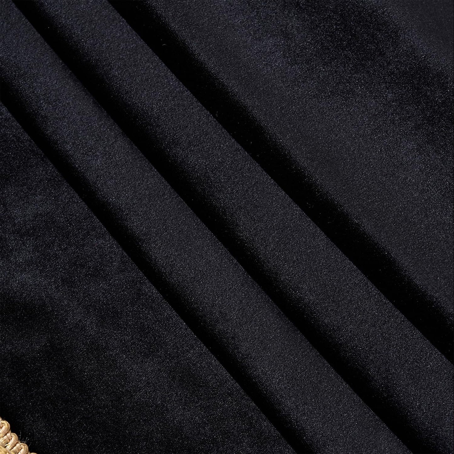 Topwon Nightstand Tablecloth Black Bedside Table Cover with Tassel Soft Velvet Fabric Washable Wipeable Nightstand Cover for End Table Microwave Home Kitchen Decoration (16 * 36 Inch)