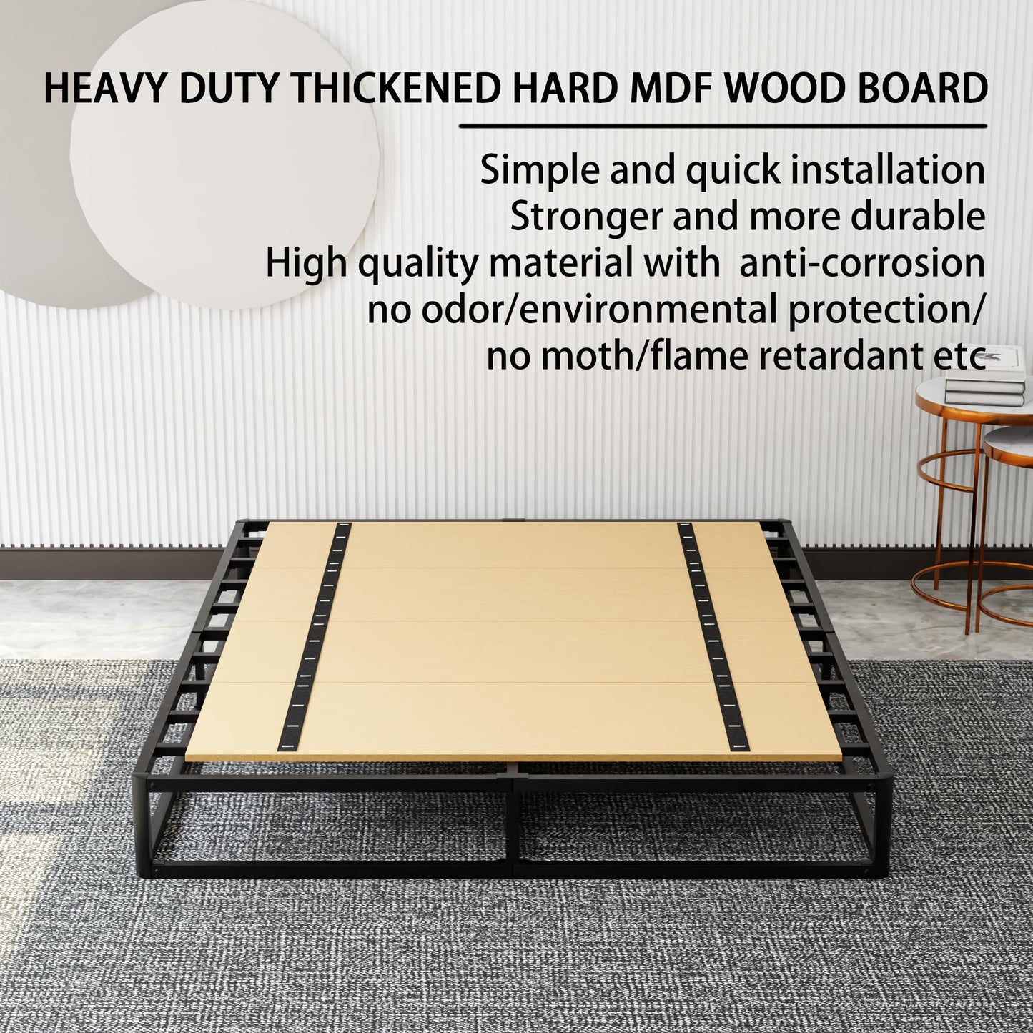 Imperius Heavy Duty Bed Panels Foldable Box Spring, Bunkie Board, Bed Support Slats,(74X38)