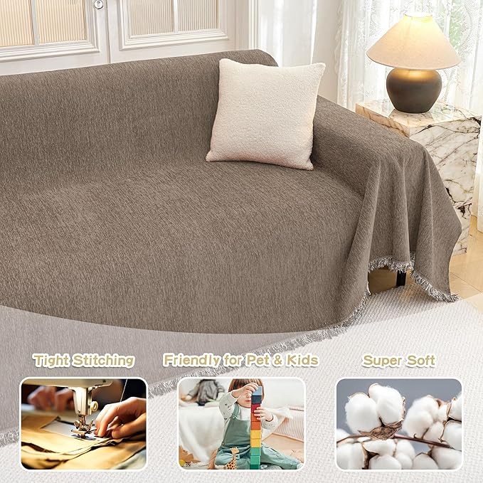 MYSKY HOME Couch Cover for Dogs, Washable Couch Covers, Non Slip Couch Sofa