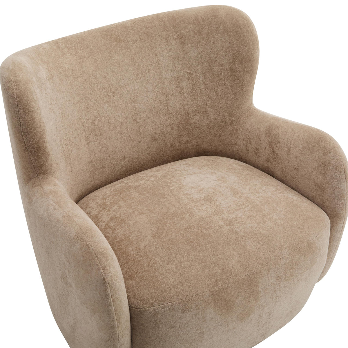 Merax Wingback Accent Armchair, Velvet Upholstered Lounge Chair with Pocket Spring Cushion and Solid Birch Legs, Mid Century Modern Reading Chair for Living Room Bedroom, Camel