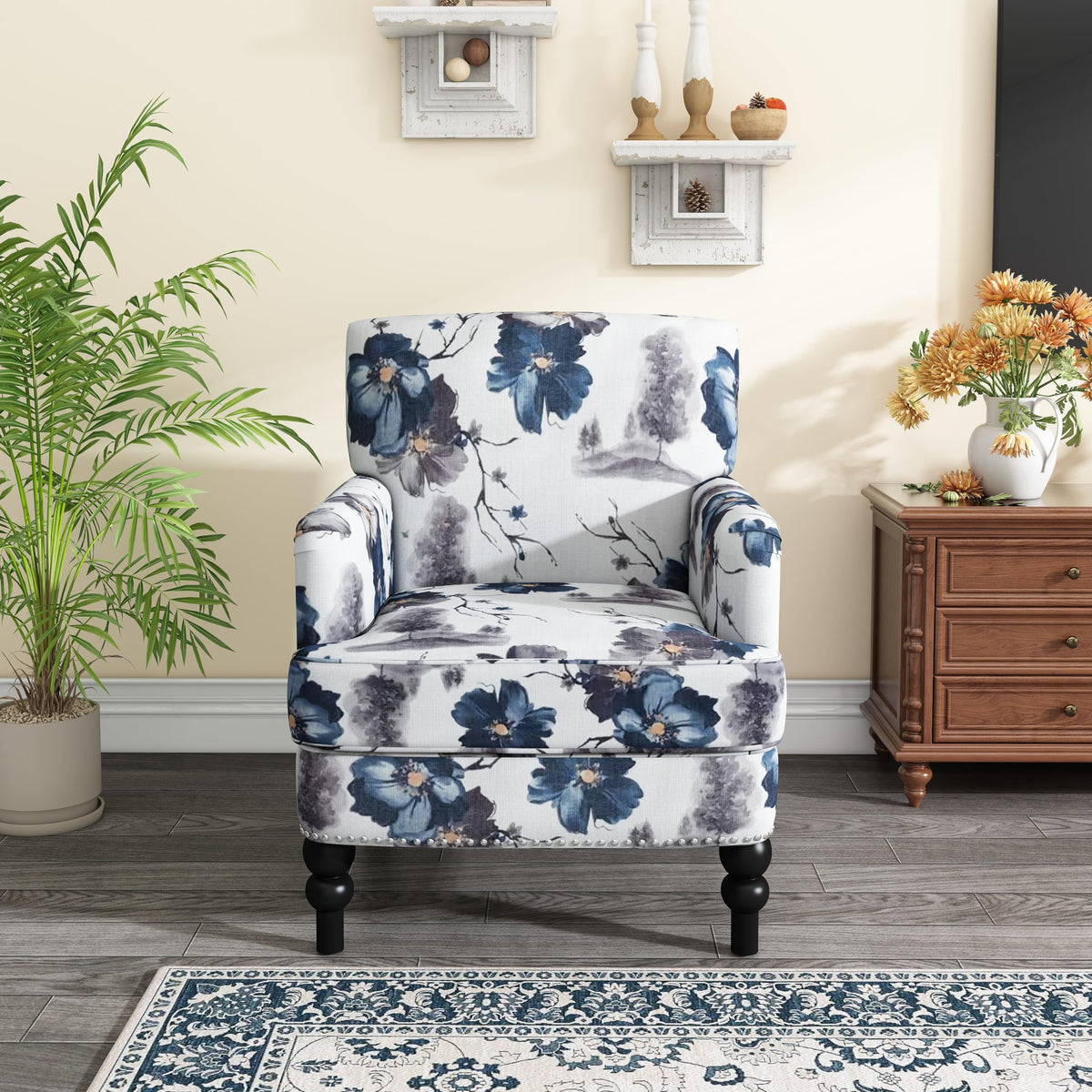 Christopher Knight Home Boaz Fabric Club Chair - Floral Print