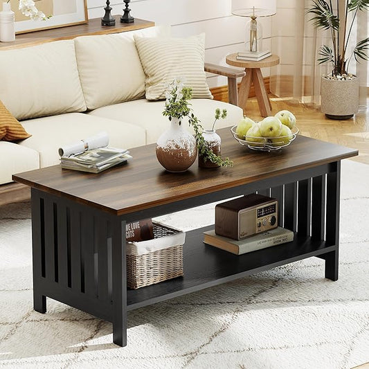 YOSHOOT 39.4" Farmhouse Coffee Table