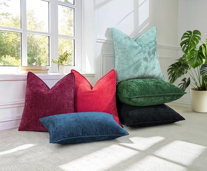 decorUhome Summer Couch Throw Pillow Covers 18x18 Set of 2, Decorative Soft