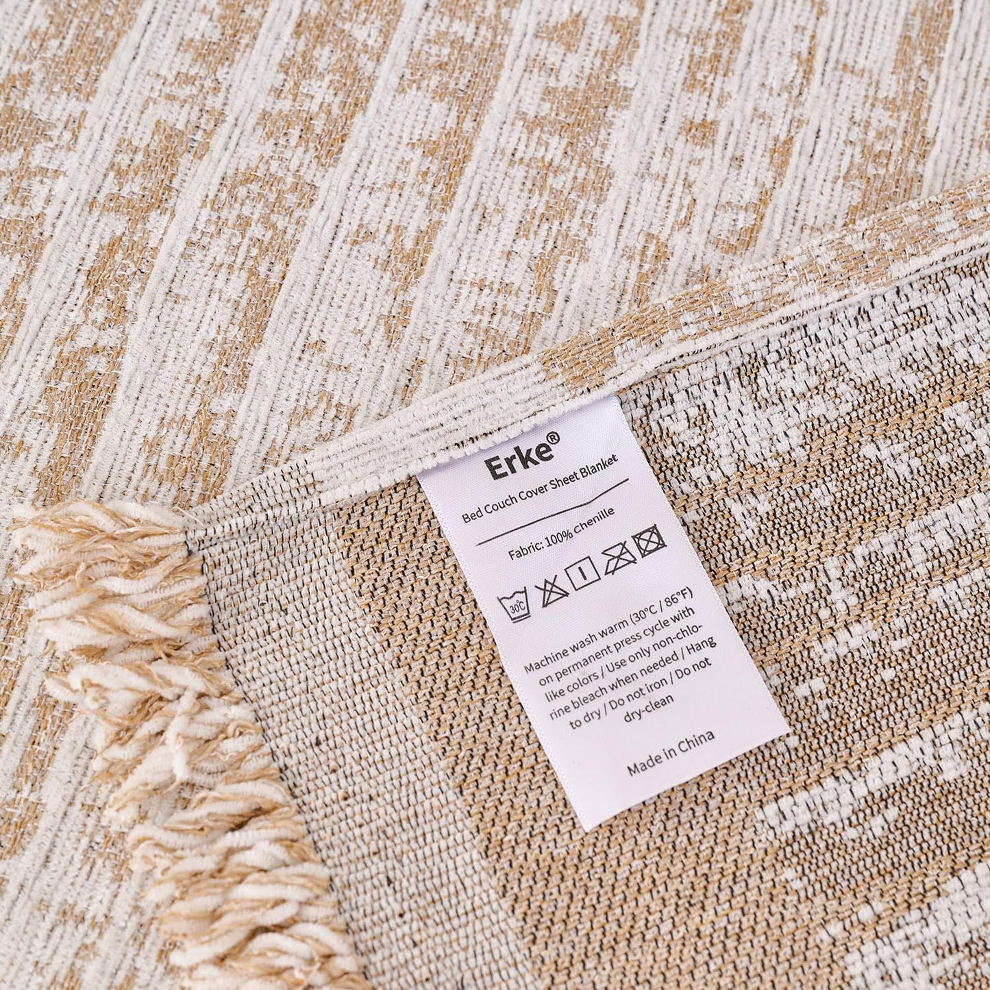 Erke Couch Cover Sheet Blanket for 4 Seater Oversized Sofa Sectional, Machine Washable Chenille Slipcover, 4-Seat L Shape U-Shaped Extra Large Slip Covers Furniture Decor Protector