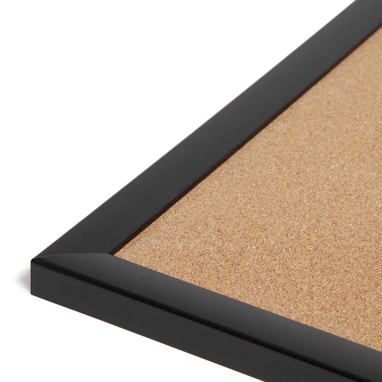 U Brands Cork Bulletin Board, 17" x 23", Black Wood Frame