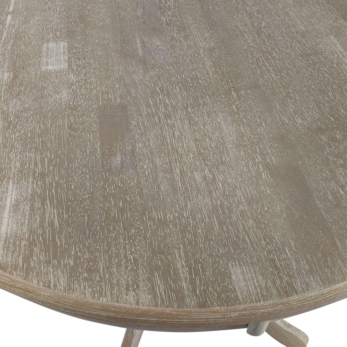 Carolina Chair & Table Fairview Round Dining Table – Classic American Style Furniture, Seats 2-4 Person Wooden Top Pedestal Base Table for Kitchen or Dining Room (Natural Driftwood, 36")
