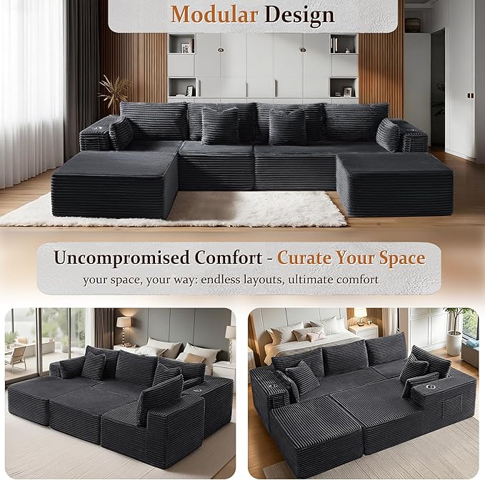 37" Cloud Sectional Couch Ottoman