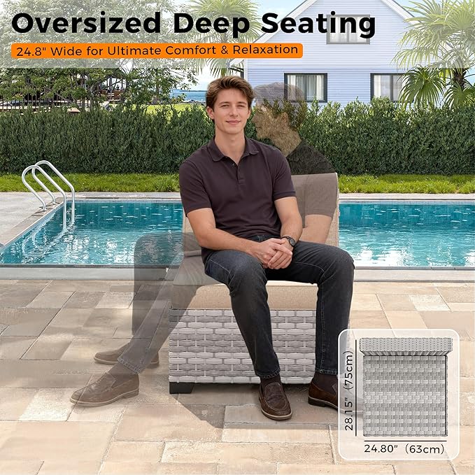 8-Seat Modern Patio Furniture Set