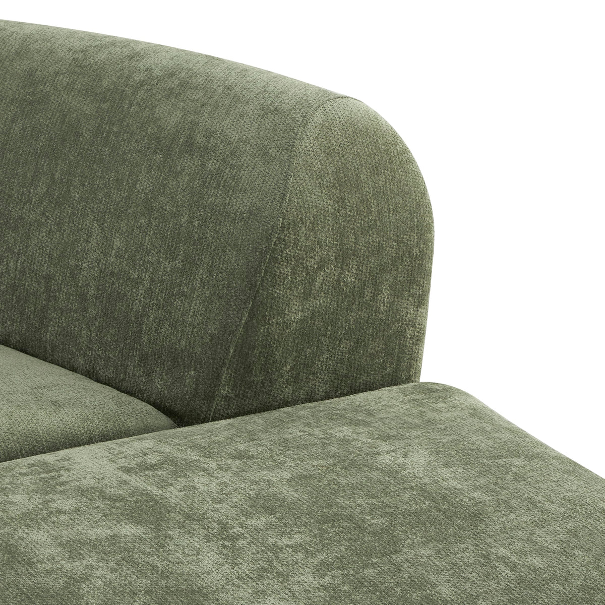 Christopher Knight Home Midel 111" Modular L-Shape Sofa Couch with Chaise Lounge, Modern Boneless Sofa for Living Room, Fabric Upholstered Cloud Couch with Deep Seat, Olive Green