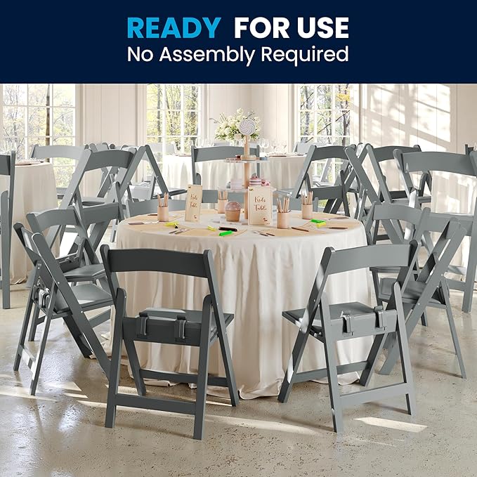 Flash Furniture Hercules Kids Gray Resin Folding Chair