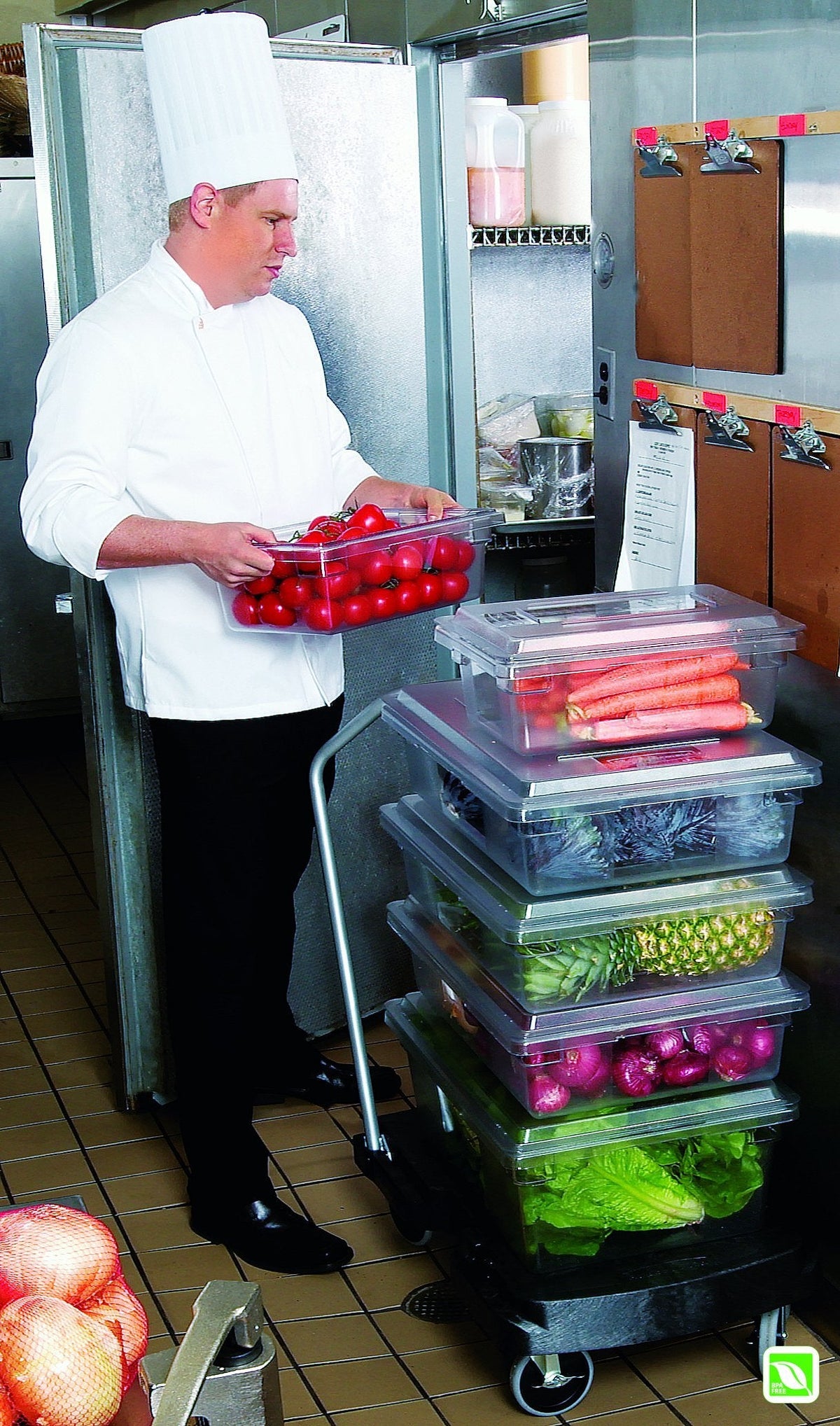 Rubbermaid Commercial Products Food Storage Box, 3.5 Gallon Capacity, White, for Restaurant/Kitchen/Cafeteria