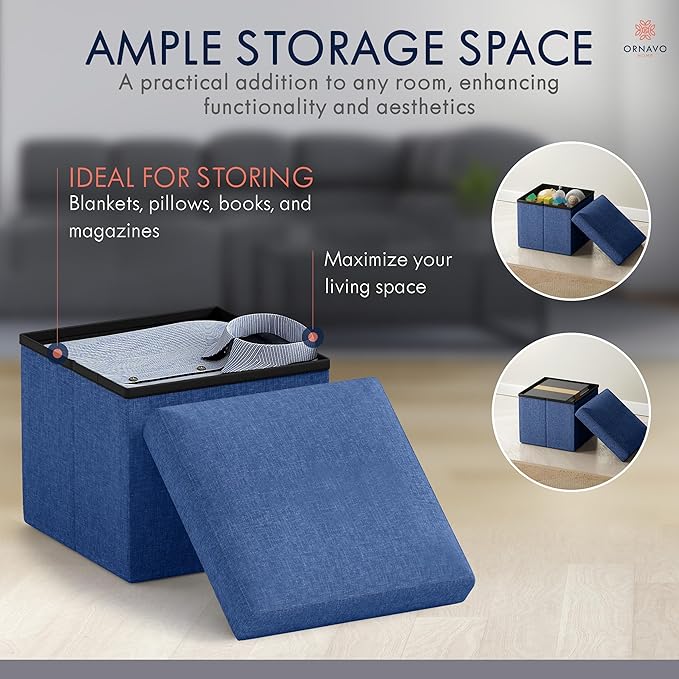 Ornavo Home Small Storage Ottoman,
