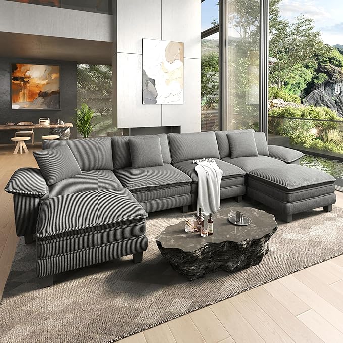 HERA'S HOUSE 158" Modular Sectional Sofa, Oversized U Shaped Couches