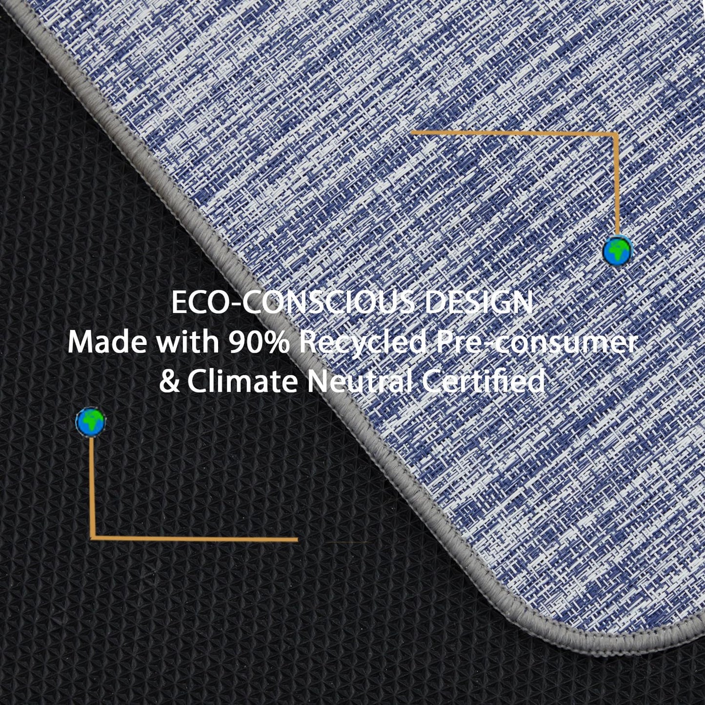 RccugmatS Chair Mat for Hardwood & Tile Floor, 36" x 48" Heavy Duty Office Chair Mat for Rolling Chairs, Anti Slip, Non-Curve, Floor Protector for Home Office,Nordic Sky Weave