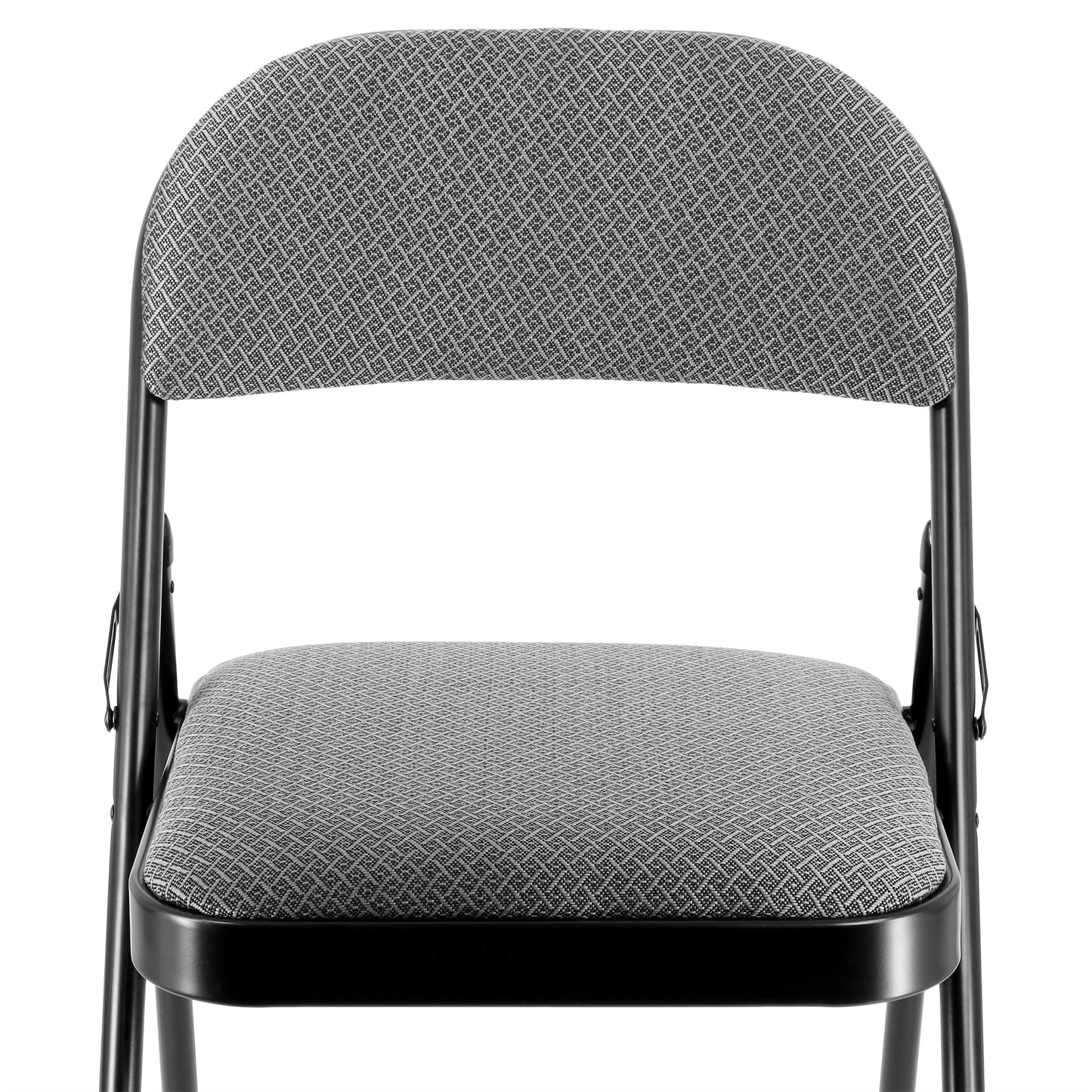 Elama 4 Piece Metal Indoor/Outdoor Folding Dinner Chairs with Padded Seats (Gray3)