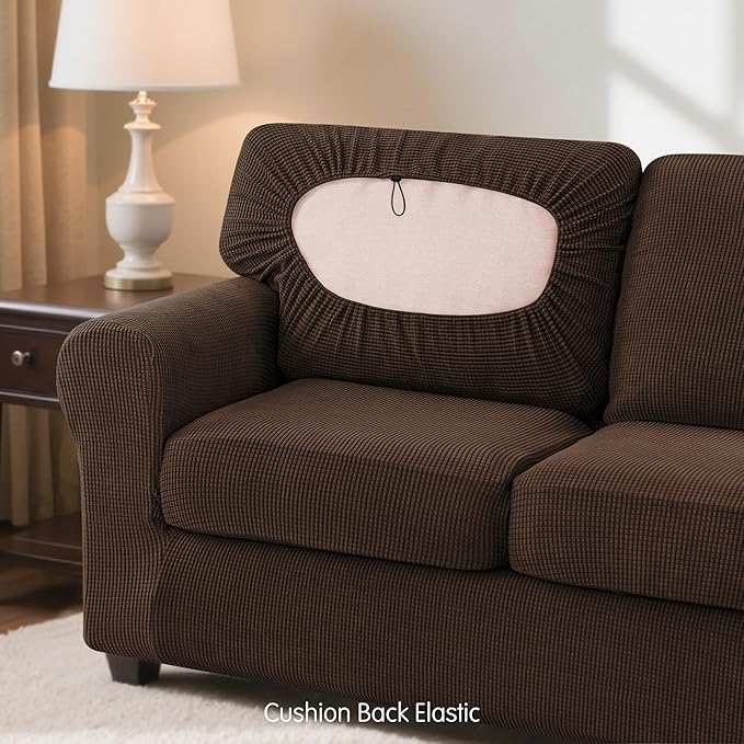 SUBRTEX 5 Pieces Stretch Sofa Slipcover Sets Couch Cover Sets Backrest Cushion