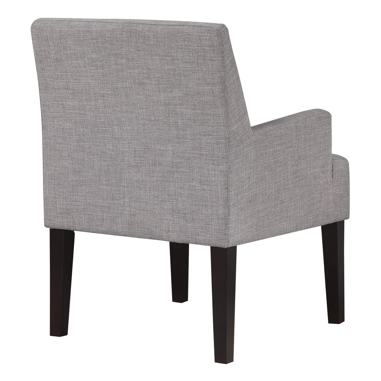 OSP Home Furnishings Main Street Upholstered Guest Chair with Espresso Finish Accents, Cement Grey Fabric