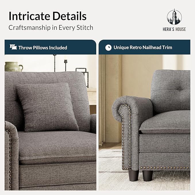 HERA'S HOUSE 3 Pieces Modular Sectional Sofa Sets, Oversized Couch Set