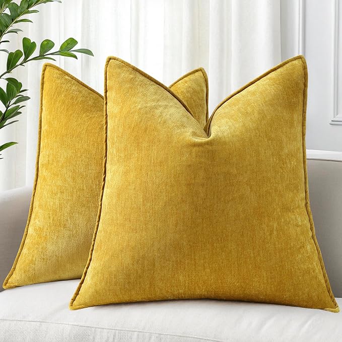 decorUhome Summer Couch Euro Sham Throw Pillow Covers 26x26 Set of 2,