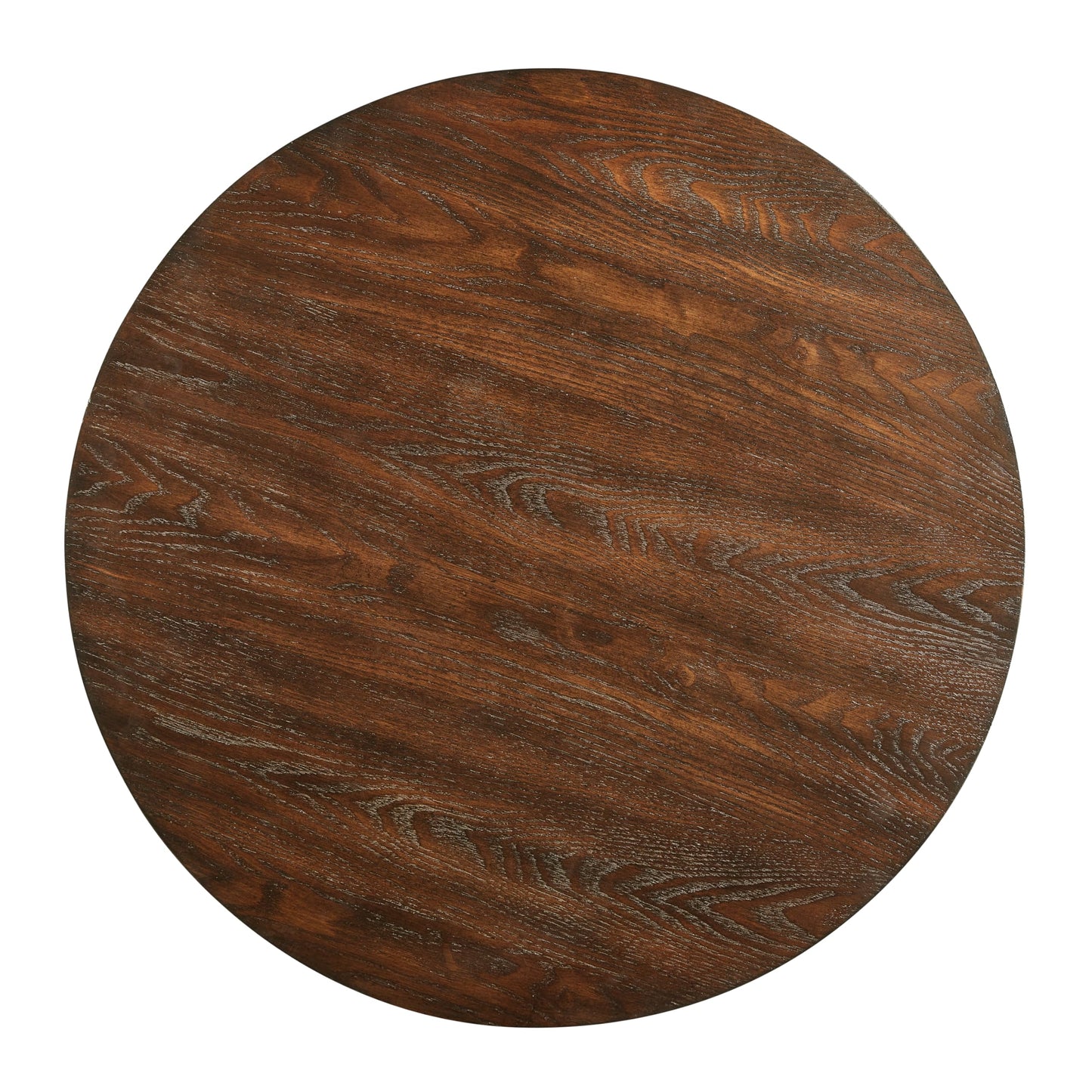 Roundhill Furniture Solmere 22" Round Wood Pedestal End Table, Espresso