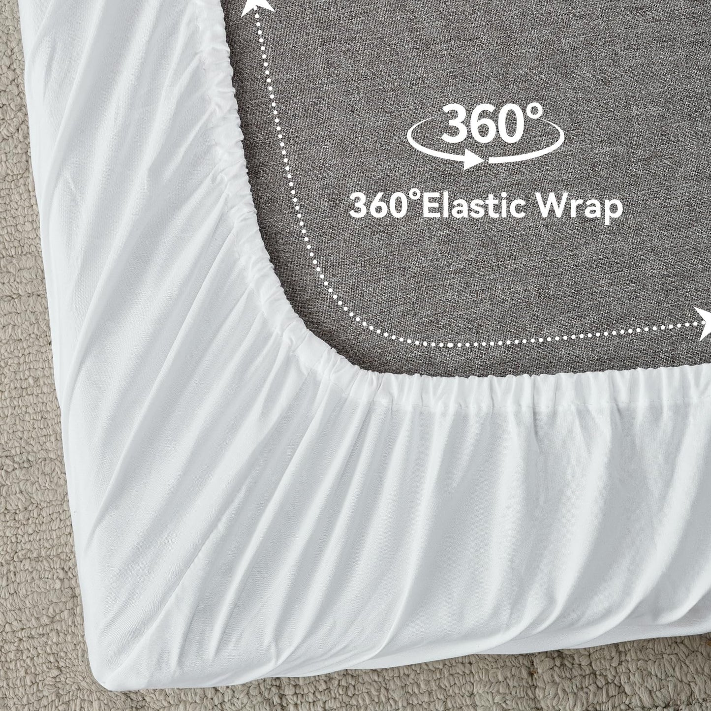 NSGZ Full Fitted Sheet Only Compatible with Trifold Mattress, Microfiber Fitted Bedsheet Fit for 6 Inch Low Profile Mattress with Full Elastic Edge for RV Bunk, Trundle Bed, Daybed, Camping (White)