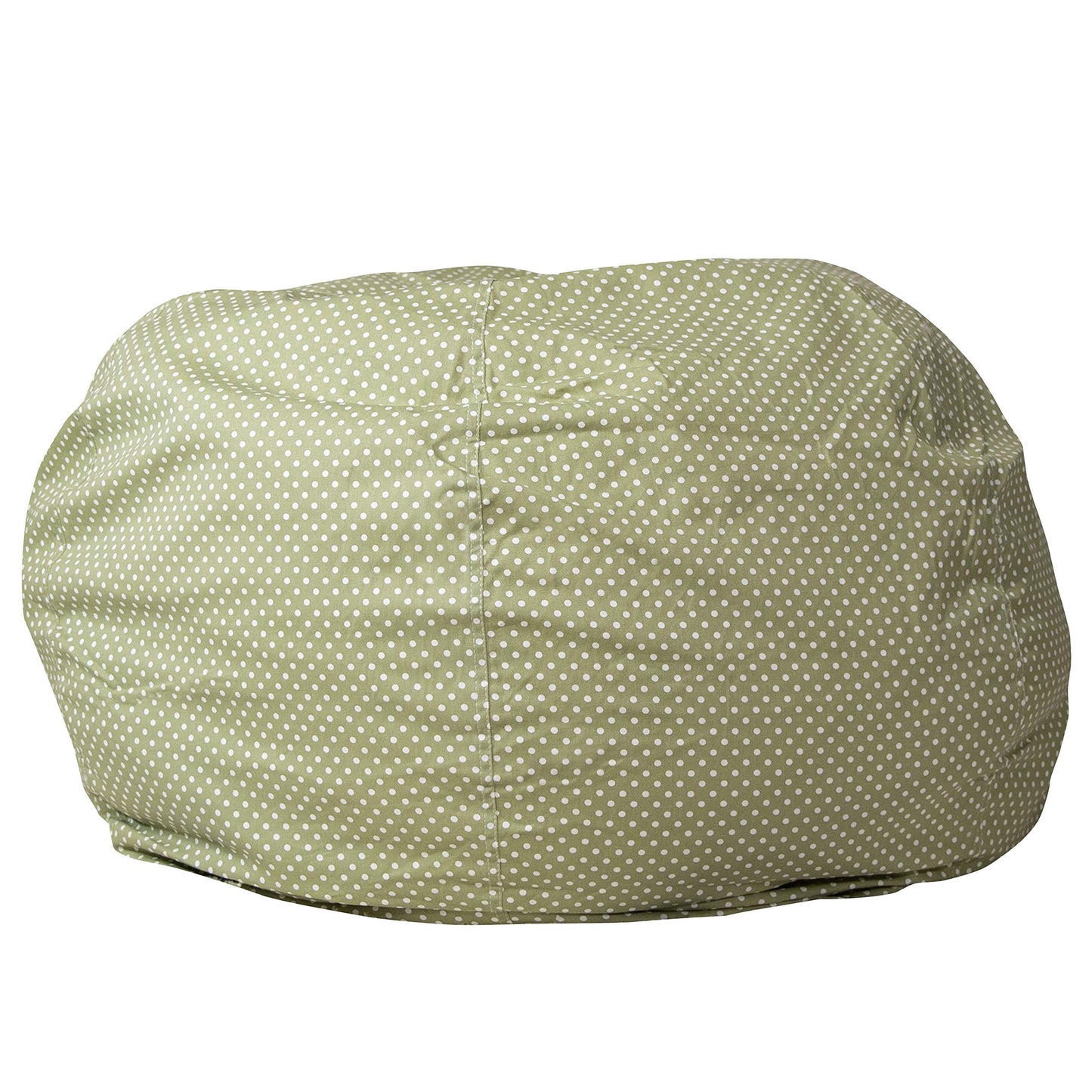 Flash Furniture Duncan Oversized Bean Bag Chair for Kids and Adults, Foam-Filled Beanbag Chair with Machine Washable Cover, Green Polka Dot