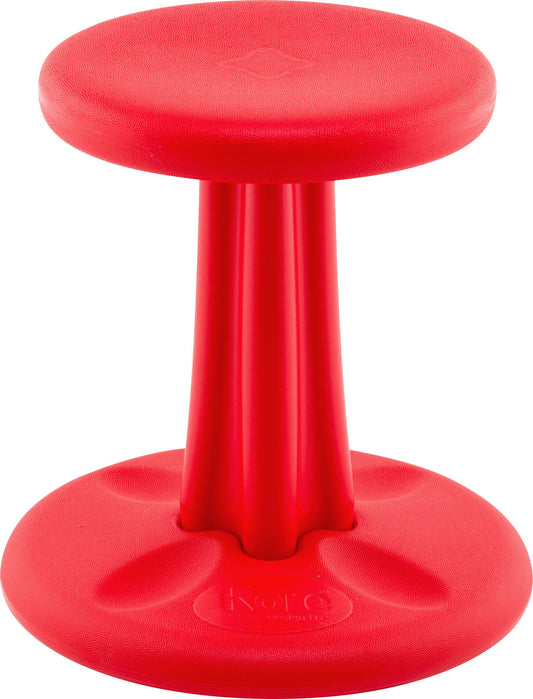 KORE Design Wobble Stool Chair, Girls + Boys Kid Desk Stools, Ergonomic Small Office Chairs, Flexible Seating for Active Child, ADD/ADHD, Classroom, School, Home, Kids (14in), Age 6-7 yrs, Red