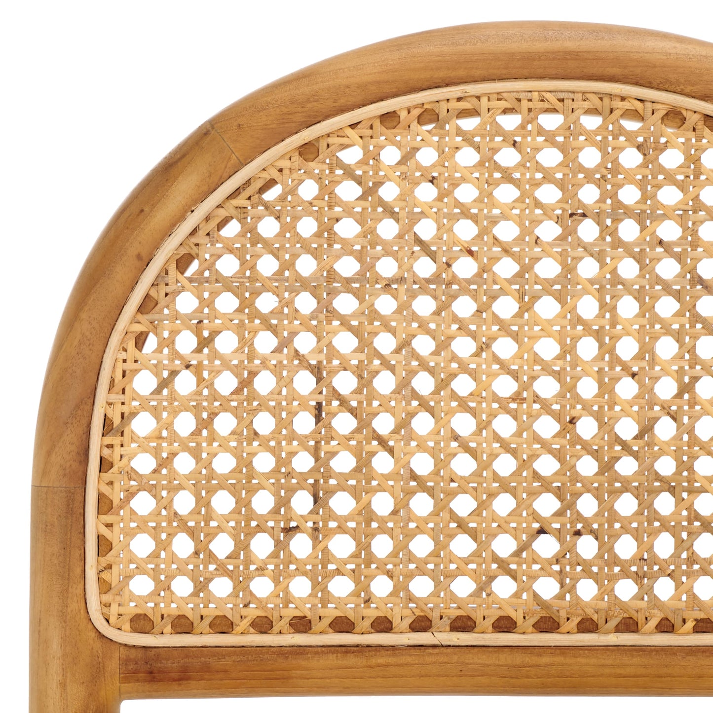 SAFAVIEH Couture Collection Laylie Tan/Natural Leather Solid Wood Rattan 26-inch Seat Height Kitchen Island Breakfast Nook Counter Stool (Fully Assembled)