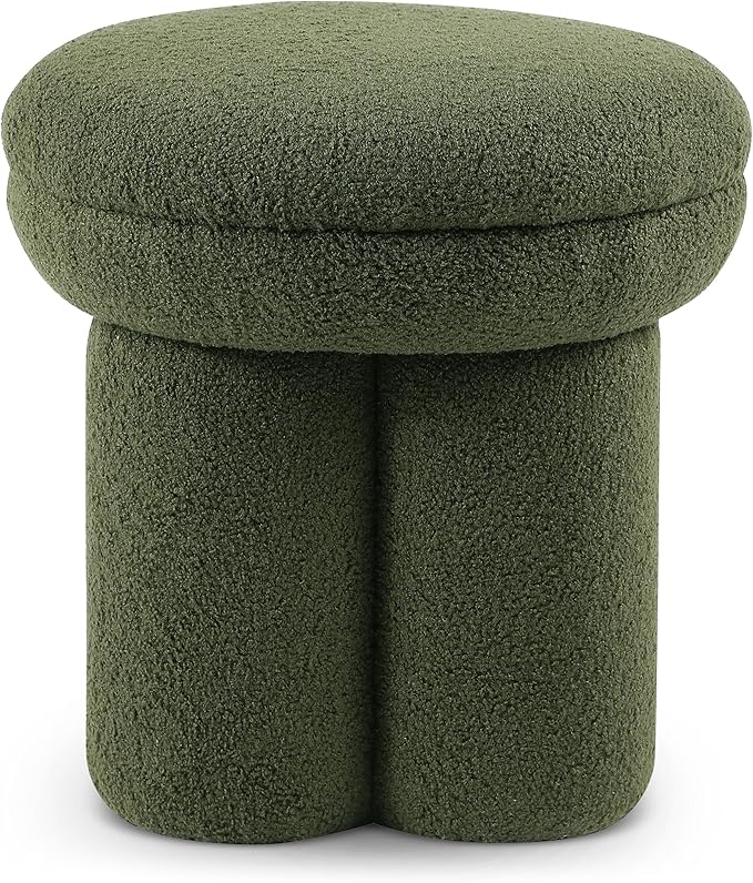 Furniture of America Rami Modern 18-inch Mushroom-Shape Upholstered Ottoman