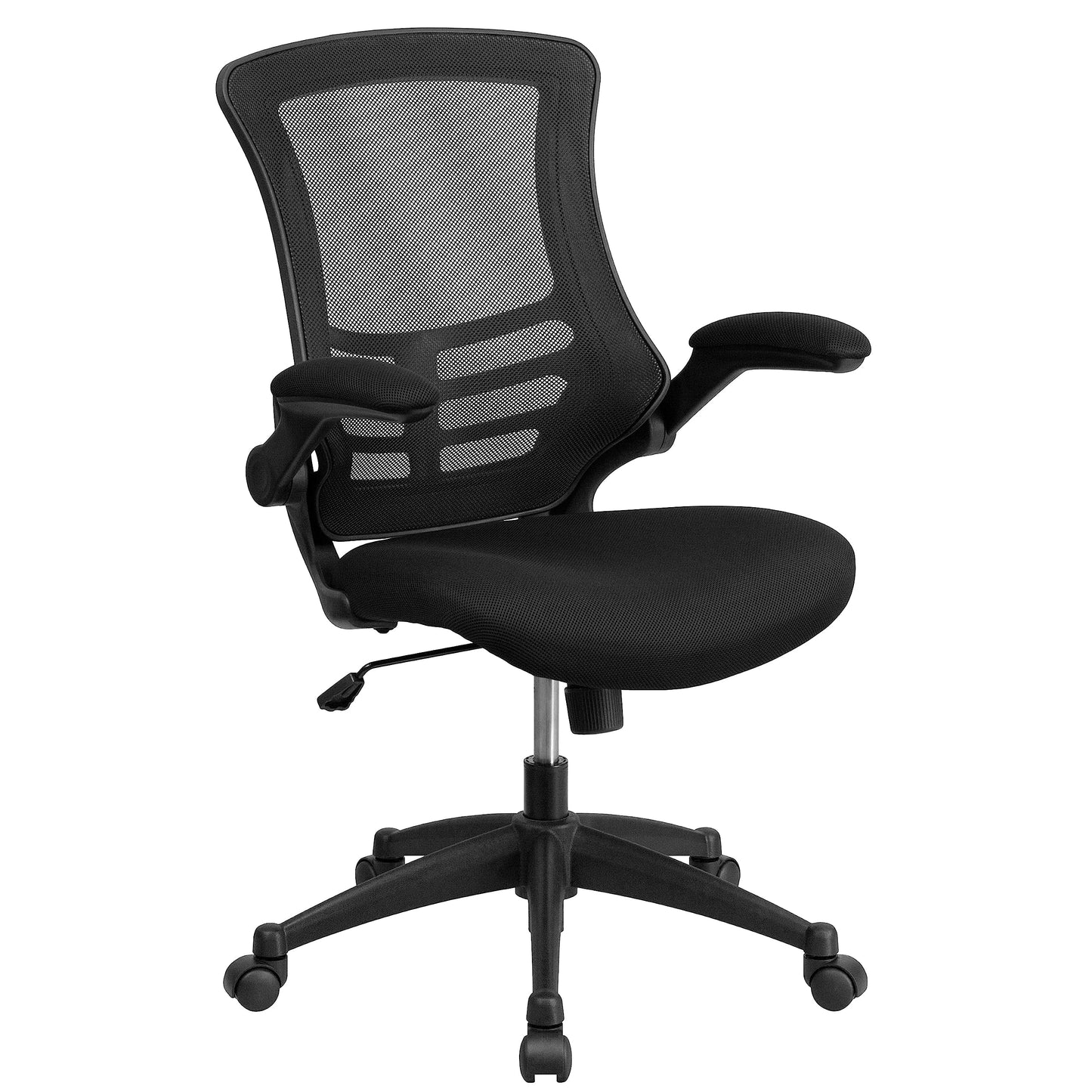 Flash Furniture Calder Work From Home Kit - Black Computer Desk, Ergonomic Mesh Office Chair and Locking Mobile Filing Cabinet with Side Handles