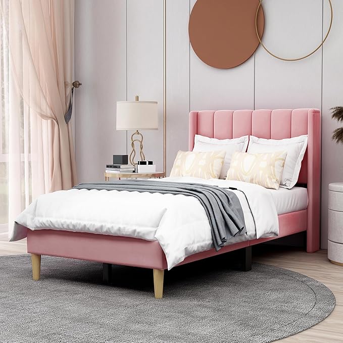 AGARTT Upholstered Platform Bed Frame Twin Size