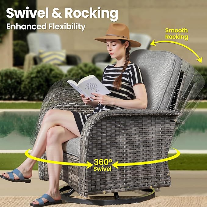 ovios 8-Piece Patio Furniture Set, Outdoor Wicker Sofa