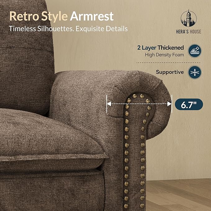 HERA'S HOUSE Mid-Century Modern Couch, Oversized Sectional Couch