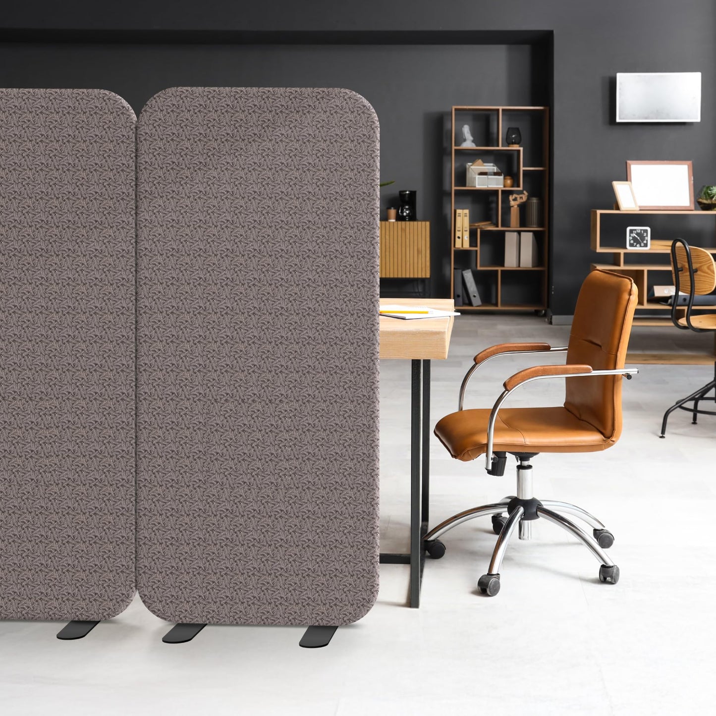 DECOLAB Standing Room Divider, Space Privacy Partition, Portable Wall Panel for Studio Apartment, Home, Classroom, Office, Scratch Resistance, 29"x65", Nocturne
