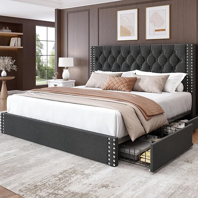 LARMACE King Size Bed Frame
