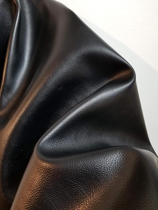 NAT Leathers | Black Pebbled Soft faux Vegan PU {Peta Approved Vegan} Leather