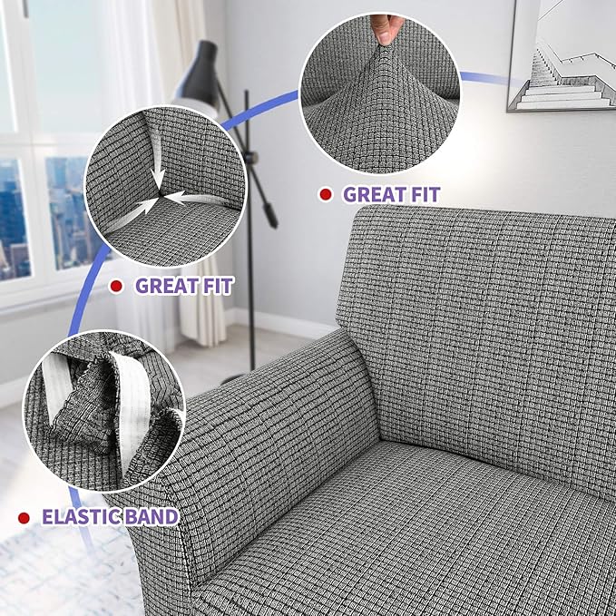 ZNSAYOTX 2 Piece Chair Covers for Living Room