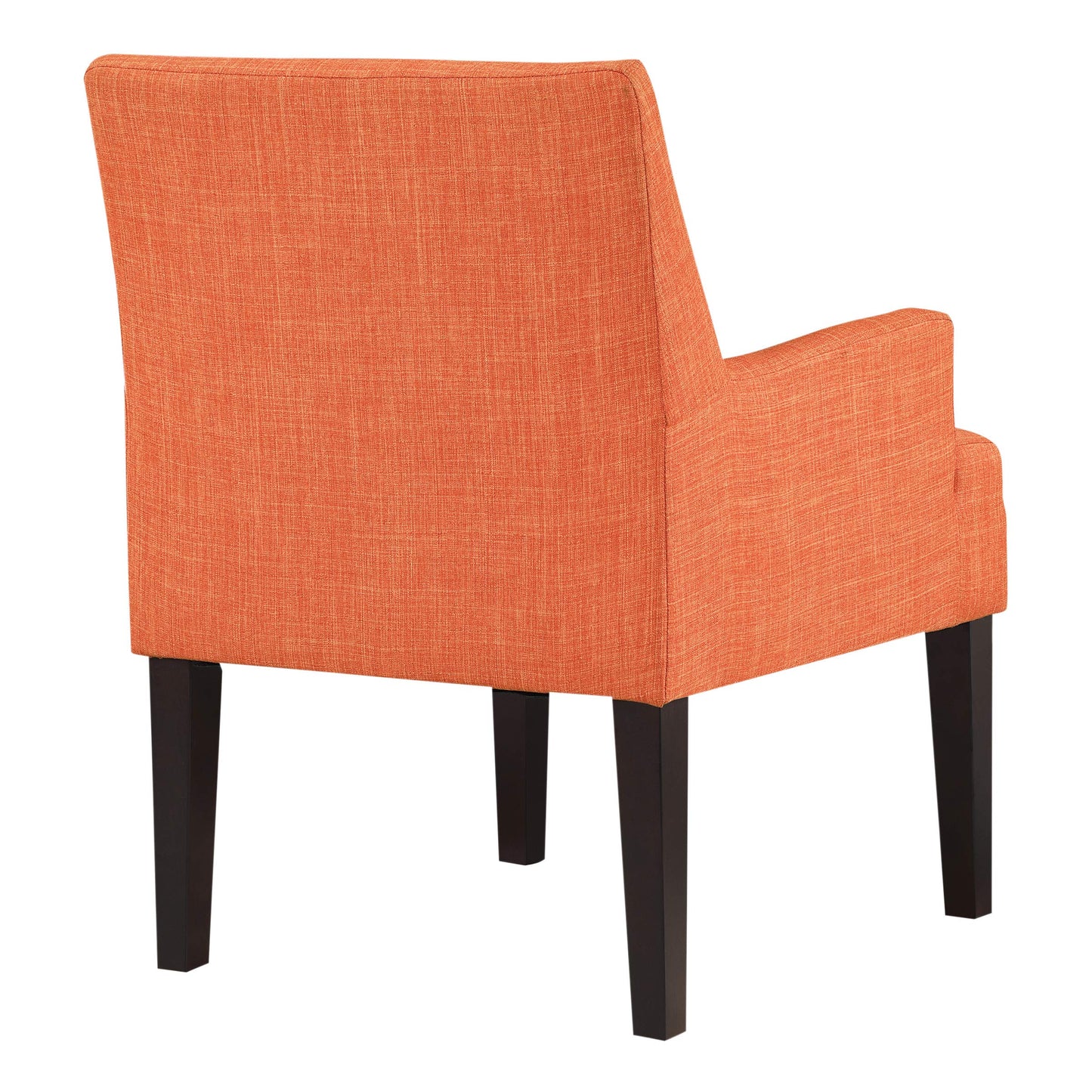 OSP Home Furnishings Main Street Upholstered Guest Chair with Espresso Finish Accents, Tangerine Orange Fabric