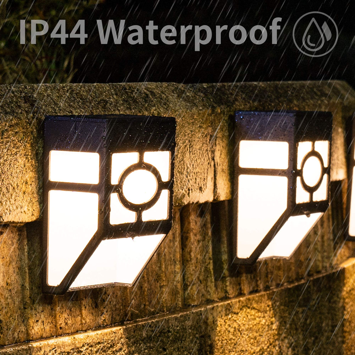 Solpex Solar Deck Lights,Solar Fence Lights, 2 Modes Christmas Decoration Lights,Unique Pattern, Waterproof Automatic Outside, Deck, Patio, Stairs, Yard, Steps, Path & Driveway (RGB & Black 8-Pack)