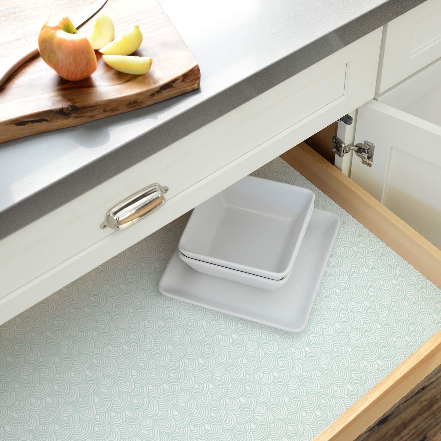 Con-Tact Brand Creative Covering Self-Adhesive Vinyl Drawer and Shelf Liner, 18'' x 9', Lagoon Mist